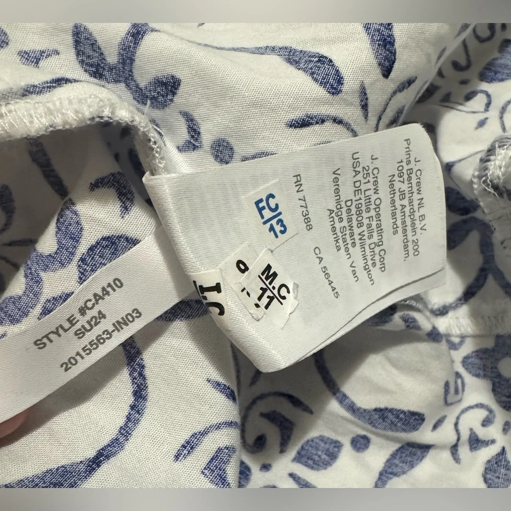 J. Crew factory blue and white Poplin corset midi dress Size 6 - Picture 10 of 14